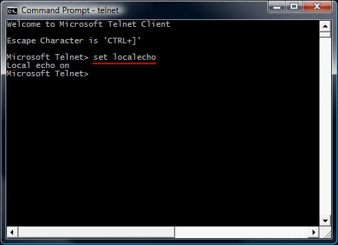 Telnet Windows 7 Port 80